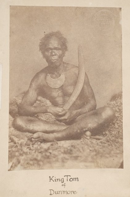 King Tom of Dunmore, Maitland at around sixty years of age. Photographer Unknown, 1861. SLNSW